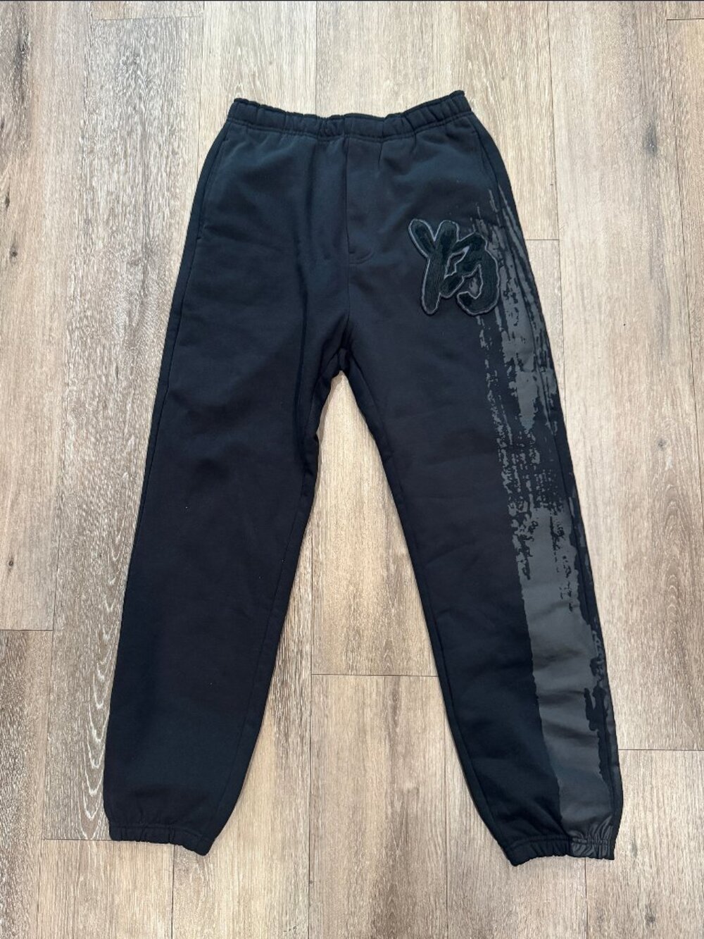 Y-3 Appliqué Logo Track Trousers in black